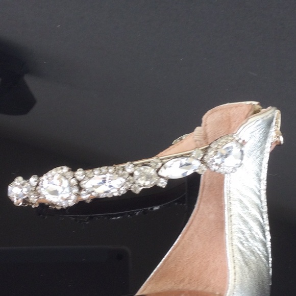BADGLEY MISCHKA SINDY Gold stiletto sandals.Size 9. - Picture 9 of 12